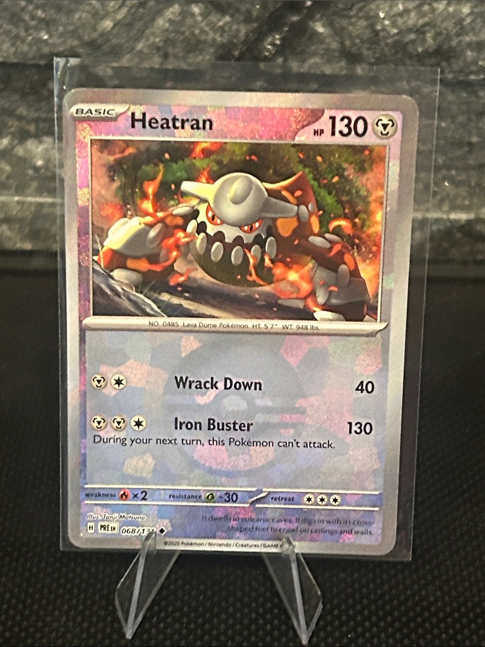 Pokemon Heatran Pokeball 068/131 Holo from Prismatic Evolutions‎ M/NM